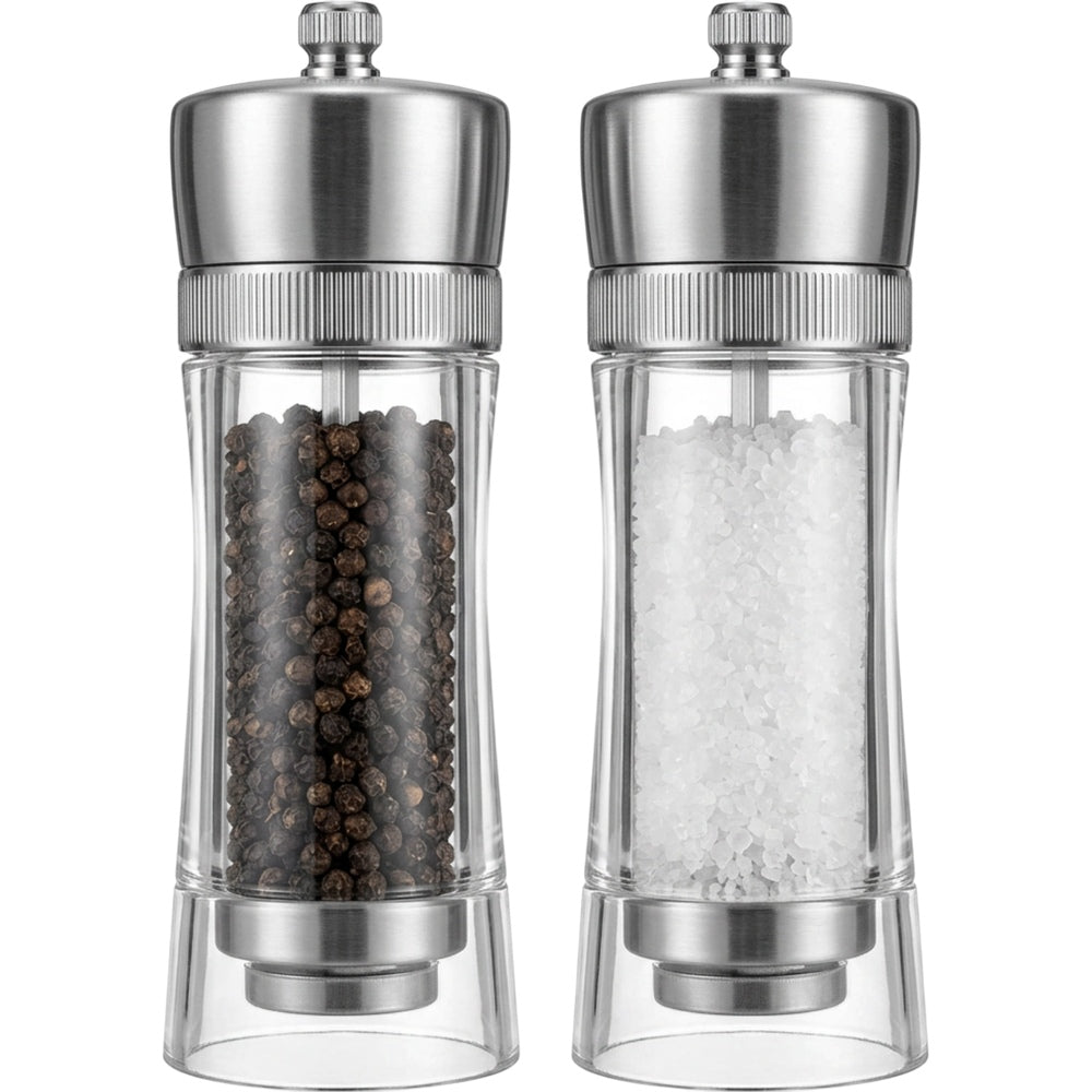 Roomyl Compact Clear Wide Mouth Grinder Pair 5.5 in