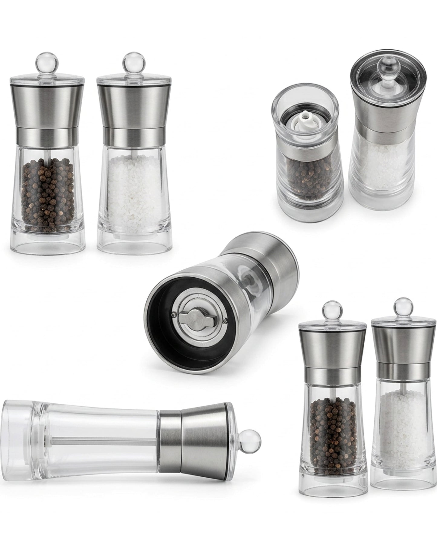 Roomyl Compact Clear Wide Mouth Grinder Pair 5.5 in